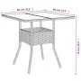 Garden table glass surface PE rattan black 80x80x75 cm by , Garden tables - Ref: Foro24-365521, Price: 90,45 €, Discount: %