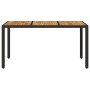 Gartentisch aus schwarzem Rattan, Akazienholz, Oberfläche 150 x 90 x 75 cm von , Gartentische - Ref: Foro24-365535, Preis: 17...