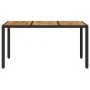Gartentisch aus schwarzem Rattan, Akazienholz, Oberfläche 150 x 90 x 75 cm von , Gartentische - Ref: Foro24-365535, Preis: 16...