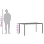 Garden table black rattan acacia wood surface 150x90x75cm by , Garden tables - Ref: Foro24-365535, Price: 167,38 €, Discount: %