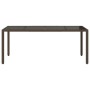 Gartentisch Glasoberfläche PE Rattan braun 190x90x75cm von , Gartentische - Ref: Foro24-365540, Preis: 194,77 €, Rabatt: %