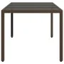 Garden table glass surface PE rattan brown 190x90x75cm by , Garden tables - Ref: Foro24-365540, Price: 190,97 €, Discount: %