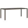 Gartentisch Glasoberfläche PE Rattan braun 190x90x75cm von , Gartentische - Ref: Foro24-365540, Preis: 194,77 €, Rabatt: %