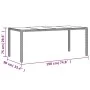 Garden table glass surface PE rattan brown 190x90x75cm by , Garden tables - Ref: Foro24-365540, Price: 190,97 €, Discount: %
