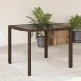 Gartentisch Glasoberfläche PE Rattan braun 90x90x75 cm von , Gartentische - Ref: Foro24-365528, Preis: 111,70 €, Rabatt: %