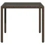 Gartentisch Glasoberfläche PE Rattan braun 90x90x75 cm von , Gartentische - Ref: Foro24-365528, Preis: 111,70 €, Rabatt: %