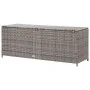 Graue Garten-Aufbewahrungsbox aus synthetischem Rattan, 120 x 50 x 60 cm von vidaXL, Aufbewahrungsboxen für den Außenbereich ...