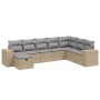 Juego de sofás jardín con cojines beige mezcla 8 pzas ratán PE by , Garden sets - Ref: Foro24-3264515, Price: 488,10 €, Disco...