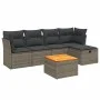 Gartenmöbel-Set, 6-teilig, mit grauen Polstern aus synthetischem Rattan. von , Gartensets - Ref: Foro24-3264714, Preis: 322,4...