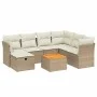 Garden sofa set with beige cushions 8 pcs PE rattan by , Garden sets - Ref: Foro24-3264740, Price: 516,69 €, Discount: %