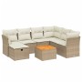 Juego de sofás de jardín con cojines beige 8 pzas ratán PE de , Conjuntos de jardín - Ref: Foro24-3264740, Precio: 506,09 €, ...