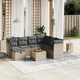 Set de sofás de jardín 8 pzas y cojines ratán sintético gris by , Garden sets - Ref: Foro24-3264742, Price: 452,23 €, Discoun...