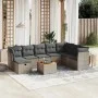9-piece garden furniture set and gray synthetic rattan cushions by , Garden sets - Ref: Foro24-3264763, Price: 506,97 €, Disc...