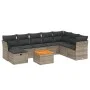 9-piece garden furniture set and gray synthetic rattan cushions by , Garden sets - Ref: Foro24-3264763, Price: 506,97 €, Disc...