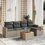 Gartenmöbel-Set, 6-teilig, mit grauen Polstern aus synthetischem Rattan. von , Gartensets - Ref: Foro24-3264833, Preis: 331,8...