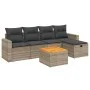 Gartenmöbel-Set, 6-teilig, mit grauen Polstern aus synthetischem Rattan. von , Gartensets - Ref: Foro24-3264833, Preis: 331,8...