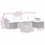 Set de muebles de jardín 6 pzas y cojines ratán sintético gris by , Garden sets - Ref: Foro24-3264833, Price: 331,39 €, Disco...