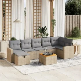 Garden sofa set with beige cushions mix 8 pieces PE rattan by , Garden sets - Ref: Foro24-3264846, Price: 479,18 €, Discount: %