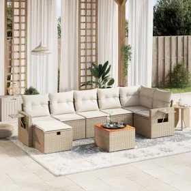 Garden sofa set with beige cushions 8 pcs PE rattan by , Garden sets - Ref: Foro24-3264957, Price: 527,17 €, Discount: %