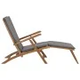 Sonnenliege mit dunkelgrauem Kissen aus massivem Teakholz von vidaXL, Liegen - Ref: Foro24-47409, Preis: 246,17 €, Rabatt: %
