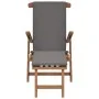 Sonnenliege mit dunkelgrauem Kissen aus massivem Teakholz von vidaXL, Liegen - Ref: Foro24-47409, Preis: 246,17 €, Rabatt: %