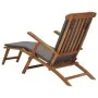 Sonnenliege mit dunkelgrauem Kissen aus massivem Teakholz von vidaXL, Liegen - Ref: Foro24-47409, Preis: 246,17 €, Rabatt: %