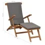 Sonnenliege mit dunkelgrauem Kissen aus massivem Teakholz von vidaXL, Liegen - Ref: Foro24-47409, Preis: 246,17 €, Rabatt: %