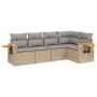 Garden sofa set with cushions 5 pieces beige synthetic rattan by , Garden sets - Ref: Foro24-3226787, Price: 341,74 €, Discou...