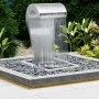 Silberner Gartenwasserfall aus Edelstahl 52,4x34,2x82 cm von vidaXL, Brunnen und Wasserfälle - Ref: Foro24-48093, Preis: 442,...