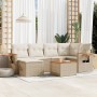7-piece garden sofa set and beige synthetic rattan cushions by , Garden sets - Ref: Foro24-3227024, Price: 483,12 €, Discount: %