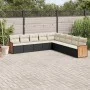 8-piece garden sofa set and black synthetic rattan cushions by , Garden sets - Ref: Foro24-3227736, Price: 517,35 €, Discount: %