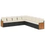 8-piece garden sofa set and black synthetic rattan cushions by , Garden sets - Ref: Foro24-3227736, Price: 517,35 €, Discount: %