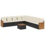 Garden sofa set 10 pieces with black synthetic rattan cushions by , Garden sets - Ref: Foro24-3227743, Price: 556,27 €, Disco...