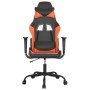 Silla gaming de masaje cuero sintético negro y naranja de , Sillones para videojuegos - Ref: Foro24-345405, Precio: 109,82 €,...