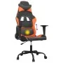 Schwarzer und orangefarbener Massage-Gaming-Stuhl aus Kunstleder von , Gaming-Stühle - Ref: Foro24-345405, Preis: 108,11 €, R...