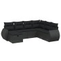 Garten-Essgruppe 7-teilig mit schwarzen Polstern aus synthetischem Rattan. von , Gartensets - Ref: Foro24-3264141, Preis: 462...