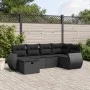 Set de sofás de jardín 6 piezas y cojines ratán sintético negro by , Garden sets - Ref: Foro24-3264101, Price: 425,74 €, Disc...