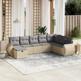 Garden sofa set with beige cushions mix 8 pieces PE rattan by , Garden sets - Ref: Foro24-3264205, Price: 525,76 €, Discount: %