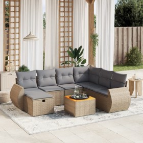 Garden sofa set with beige cushions mix 8 pieces PE rattan by , Garden sets - Ref: Foro24-3265077, Price: 498,39 €, Discount: %