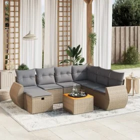 Garden sofa set with beige cushions mix 8 pieces PE rattan by , Garden sets - Ref: Foro24-3265077, Price: 508,39 €, Discount: %
