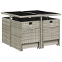 Garden dining set 9 pieces with light gray synthetic rattan cushions by , Garden sets - Ref: Foro24-3210599, Price: 394,80 €,...