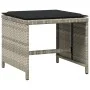 Garden dining set 9 pieces with light gray synthetic rattan cushions by , Garden sets - Ref: Foro24-3210599, Price: 509,28 €,...
