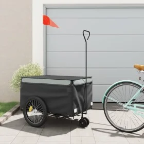 Remolque para bicicleta hierro negro y gris 45 kg de , Remolques para bicicletas - Ref: Foro24-94112, Precio: 102,00 €, Descu...