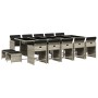 Set comedor jardín y cojines 15 pzas ratán sintético gris claro de , Conjuntos de jardín - Ref: Foro24-3211175, Precio: 861,1...