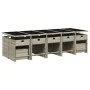 Set comedor jardín y cojines 15 pzas ratán sintético gris claro de , Conjuntos de jardín - Ref: Foro24-3211175, Precio: 966,9...