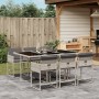 Garden dining set 7 pieces and light gray synthetic rattan cushions by , Garden sets - Ref: Foro24-3211271, Price: 404,71 €, ...