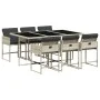 Garden dining set 7 pieces and light gray synthetic rattan cushions by , Garden sets - Ref: Foro24-3211271, Price: 463,24 €, ...