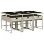 Set comedor jardín 7 pzas y cojines ratán sintético gris claro de , Conjuntos de jardín - Ref: Foro24-3211271, Precio: 463,21...