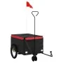 Schwarz-roter Fahrradanhänger aus Eisen, 30 kg von , Fahrradanhänger - Ref: Foro24-94097, Preis: 87,52 €, Rabatt: %