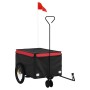 Schwarz-roter Fahrradanhänger aus Eisen, 30 kg von , Fahrradanhänger - Ref: Foro24-94097, Preis: 89,16 €, Rabatt: %
